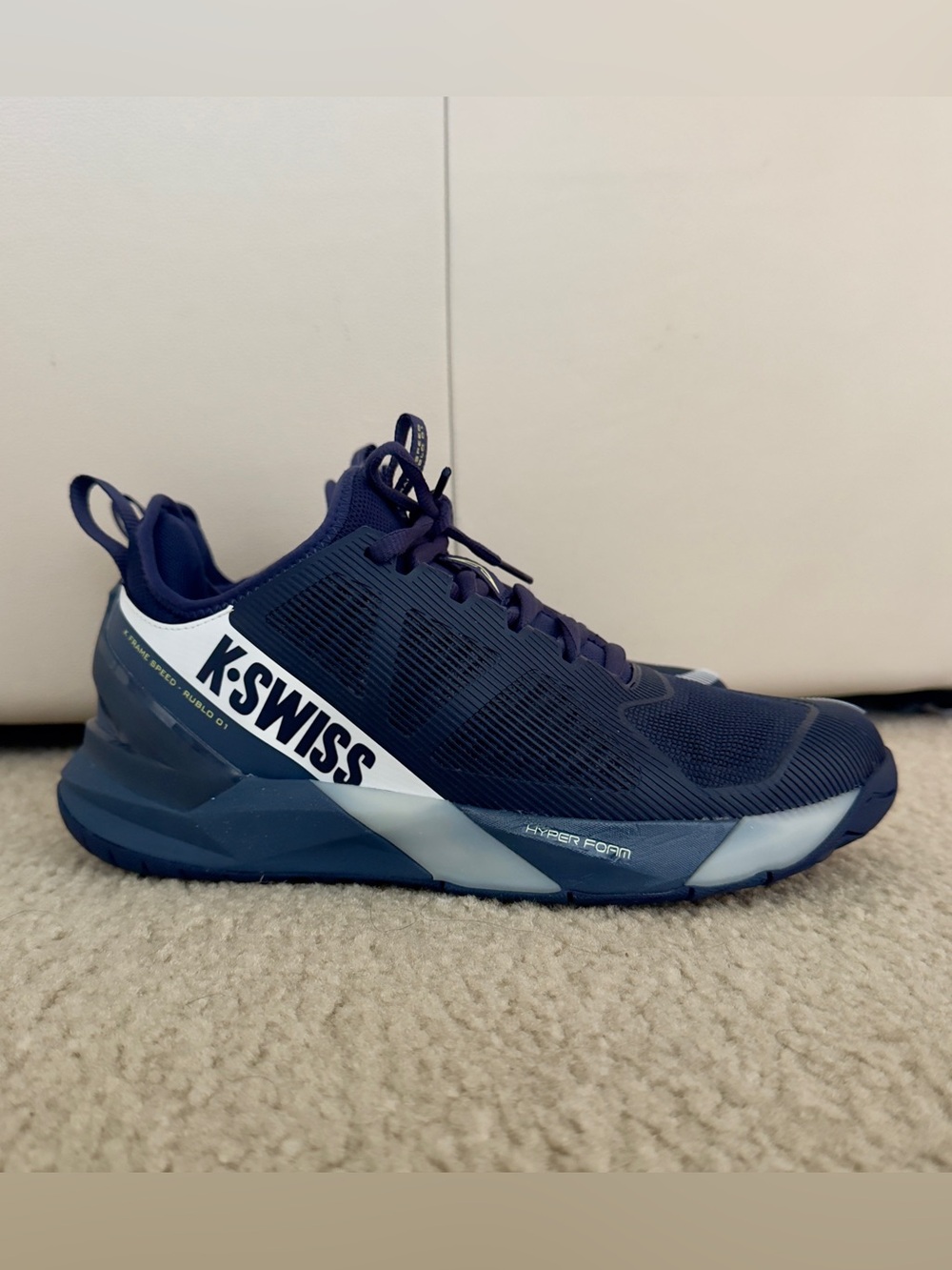 NEW K-Swiss K-Frame Speed Navy and White Men's Tennis Shoe Size 8.5